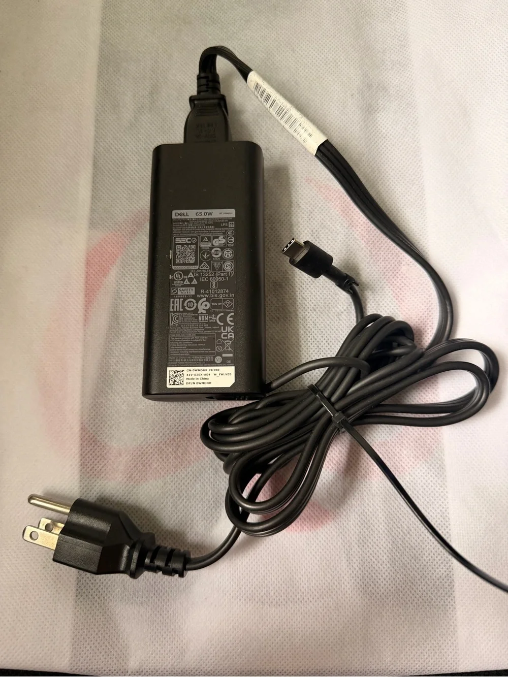 Dell 65W USB-C Laptop Power Adapter - Black
